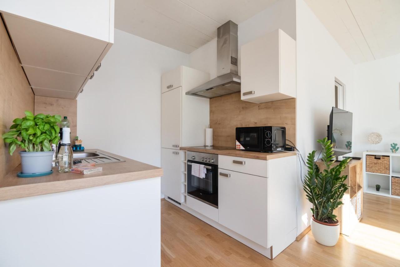 Helles, Neues Dg Apartment Mit Blick Zum Donauturm Viena Exterior foto